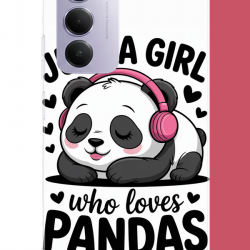 Redmi 15 4G Uyumlu kawaii panda UV Baskılı Silikon Kılıf