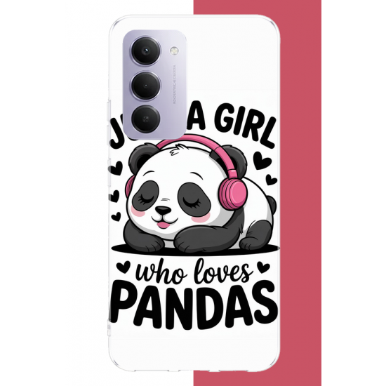 Redmi 15 4G Uyumlu kawaii panda UV Baskılı Silikon Kılıf