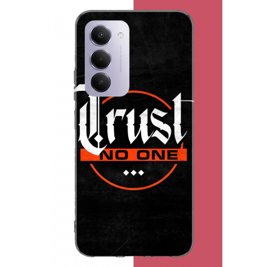 Redmi 15 4G Uyumlu kimseye güvenme UV Baskılı Silikon Kılıf