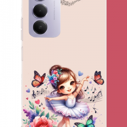 Redmi 15 4G Uyumlu minik balerin3 UV Baskılı Silikon Kılıf