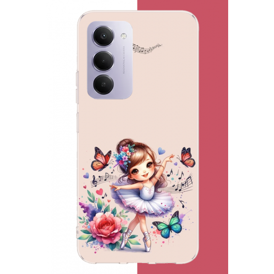 Redmi 15 4G Uyumlu minik balerin3 UV Baskılı Silikon Kılıf