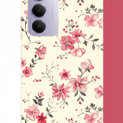 Redmi 15 4G Uyumlu kırmızı pattern UV Baskılı Silikon Kılıf