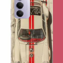 Redmi 15 4G Uyumlu kırmızı çizgili porsche UV Baskılı Silikon Kılıf
