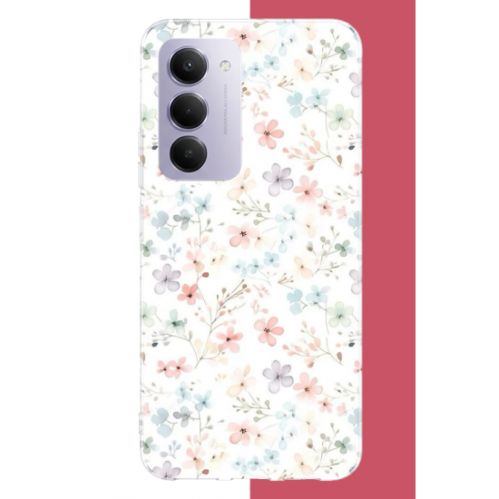 Redmi 15 4G Uyumlu lila mavi pattern UV Baskılı Silikon Kılıf