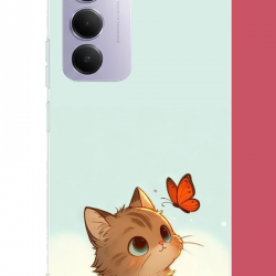 Redmi 15 4G Uyumlu minik kedi UV Baskılı Silikon Kılıf