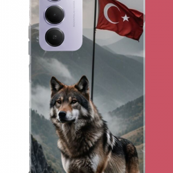 Redmi 15 4G Uyumlu Ulu Kurt UV Baskılı Silikon Kılıf