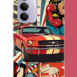 Redmi 15 4G Uyumlu Retro UV Baskılı Silikon Kılıf