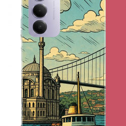 Redmi 15 4G Uyumlu İstanbul UV Baskılı Silikon Kılıf