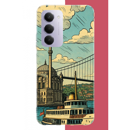 Redmi 15 4G Uyumlu İstanbul UV Baskılı Silikon Kılıf