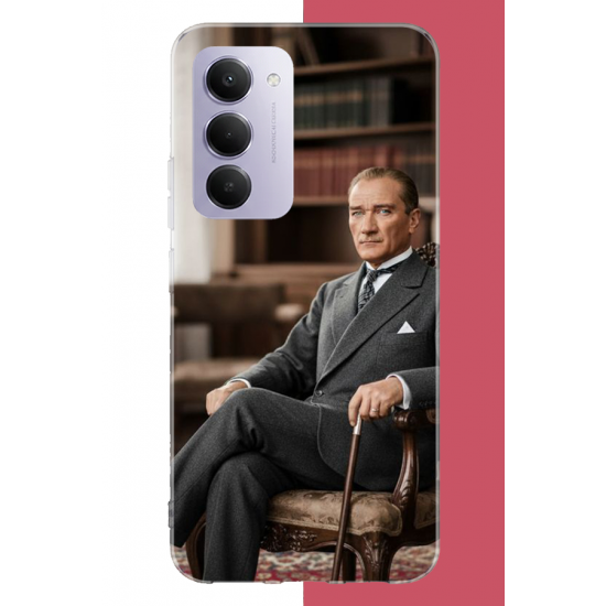 Redmi 15 4G Uyumlu Atatürk6 UV Baskılı Silikon Kılıf