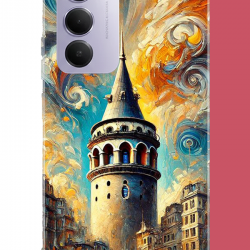 Redmi 15 4G Uyumlu Galata UV Baskılı Silikon Kılıf