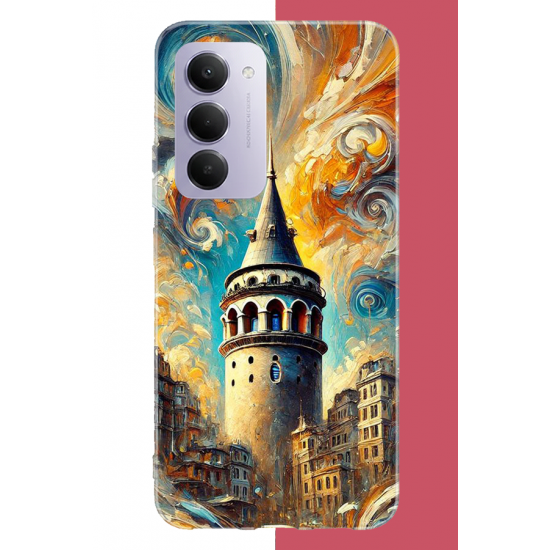 Redmi 15 4G Uyumlu Galata UV Baskılı Silikon Kılıf