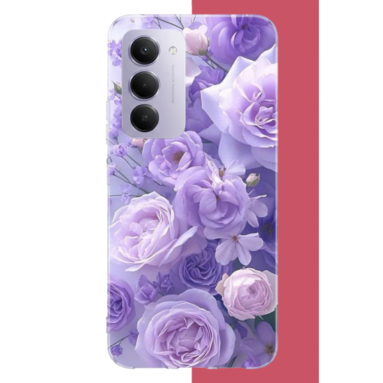 Redmi 15 4G Uyumlu mor çiçek UV Baskılı Silikon Kılıf Redmi 15 4G Uyumlu mor çiçek UV Baskılı Silikon Kılıf