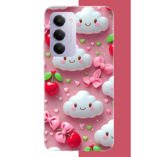 Redmi 15 4G Uyumlu mutlu bulutlar UV Baskılı Silikon Kılıf Redmi 15 4G Uyumlu mutlu bulutlar UV Baskılı Silikon Kılıf