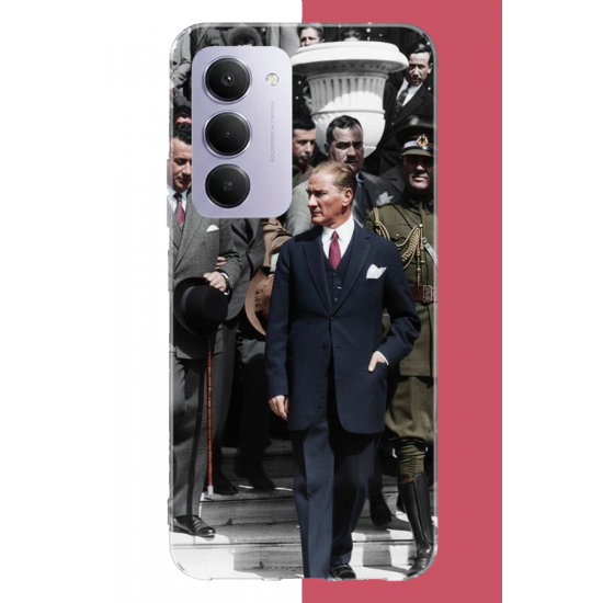 Redmi 15 4G Uyumlu atatürk 3 UV Baskılı Silikon Kılıf