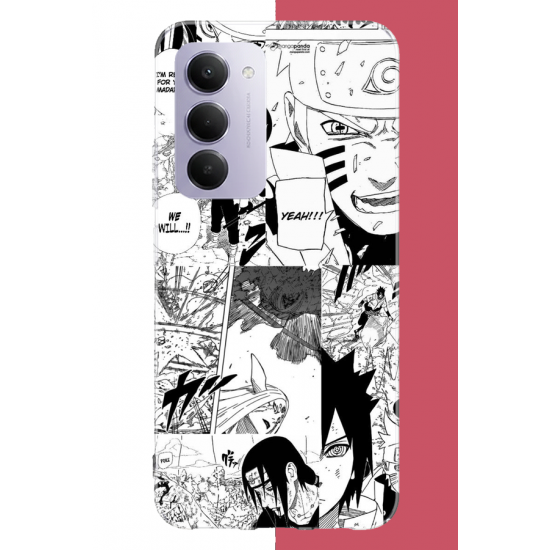 Redmi 15 4G Uyumlu naruto kolaj UV Baskılı Silikon Kılıf