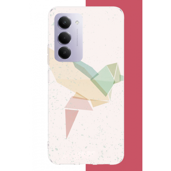Redmi 15 4G Uyumlu origami kuş UV Baskılı Silikon Kılıf Redmi 15 4G Uyumlu origami kuş UV Baskılı Silikon Kılıf