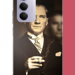 Redmi 15 4G Uyumlu atatürk 4 UV Baskılı Silikon Kılıf