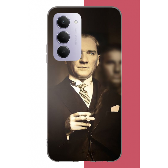 Redmi 15 4G Uyumlu atatürk 4 UV Baskılı Silikon Kılıf