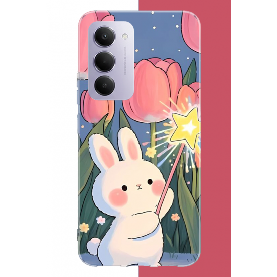 Redmi 15 4G Uyumlu peluş tavşan UV Baskılı Silikon Kılıf Redmi 15 4G Uyumlu peluş tavşan UV Baskılı Silikon Kılıf