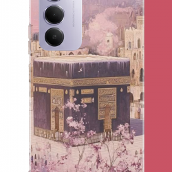 Redmi 15 4G Uyumlu pembe çiçekli kabe UV Baskılı Silikon Kılıf
