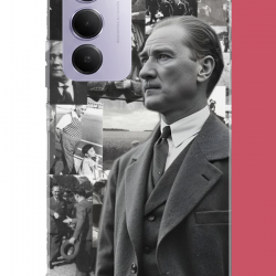 Redmi 15 4G Uyumlu atatürk kolaj.jpeg UV Baskılı Silikon Kılıf