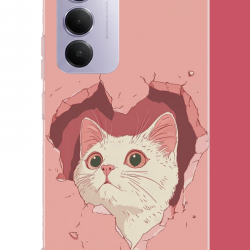Redmi 15 4G Uyumlu boşluktaki kedi UV Baskılı Silikon Kılıf Redmi 15 4G Uyumlu boşluktaki kedi UV Baskılı Silikon Kılıf