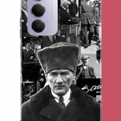 Redmi 15 4G Uyumlu atatürk kolaj 2.jpeg UV Baskılı Silikon Kılıf