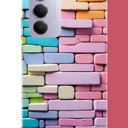 Redmi 15 4G Uyumlu renkli tuğla UV Baskılı Silikon Kılıf