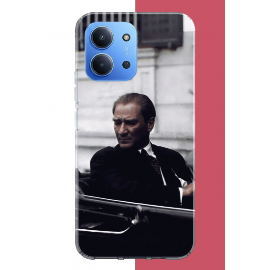 Redmi 15C Uyumlu atatürk makam arabasında UV Baskılı Silikon Kılıf