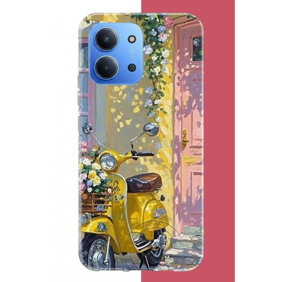 Redmi 15C Uyumlu sarı mobilet UV Baskılı Silikon Kılıf