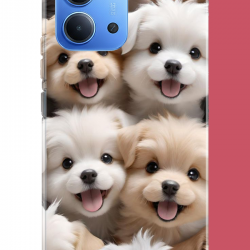 Redmi 15C Uyumlu sevimli köpek UV Baskılı Silikon Kılıf