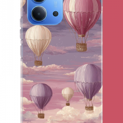 Redmi 15C Uyumlu uçan balon UV Baskılı Silikon Kılıf