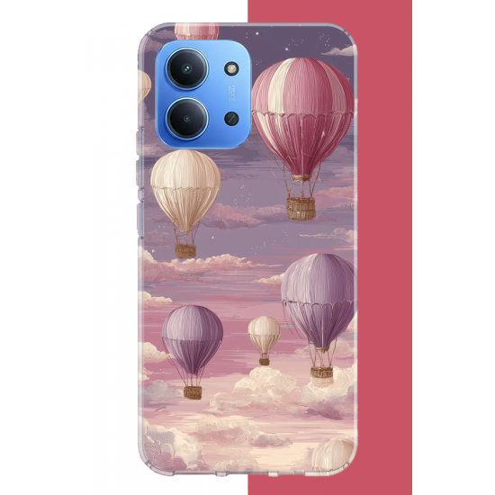 Redmi 15C Uyumlu uçan balon UV Baskılı Silikon Kılıf