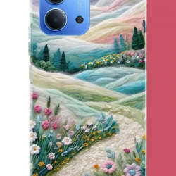 Redmi 15C Uyumlu çiçekli plato UV Baskılı Silikon Kılıf