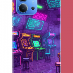 Redmi 15C Uyumlu Cyberpunk neon arcade UV Baskılı Silikon Kılıf
