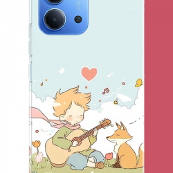 Redmi 15C Uyumlu gitarlı küçük prens UV Baskılı Silikon Kılıf