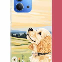 Redmi 15C Uyumlu golden köpek UV Baskılı Silikon Kılıf