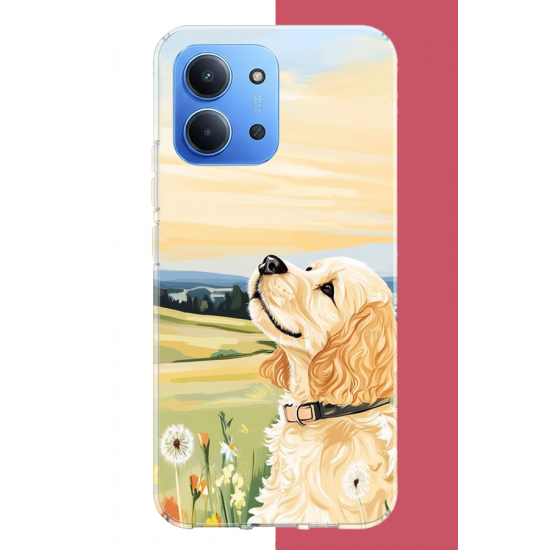 Redmi 15C Uyumlu golden köpek UV Baskılı Silikon Kılıf