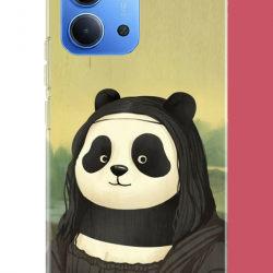 Redmi 15C Uyumlu kawaii monapanda UV Baskılı Silikon Kılıf