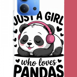 Redmi 15C Uyumlu kawaii panda UV Baskılı Silikon Kılıf