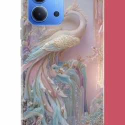 Redmi 15C Uyumlu kristal kuğu UV Baskılı Silikon Kılıf