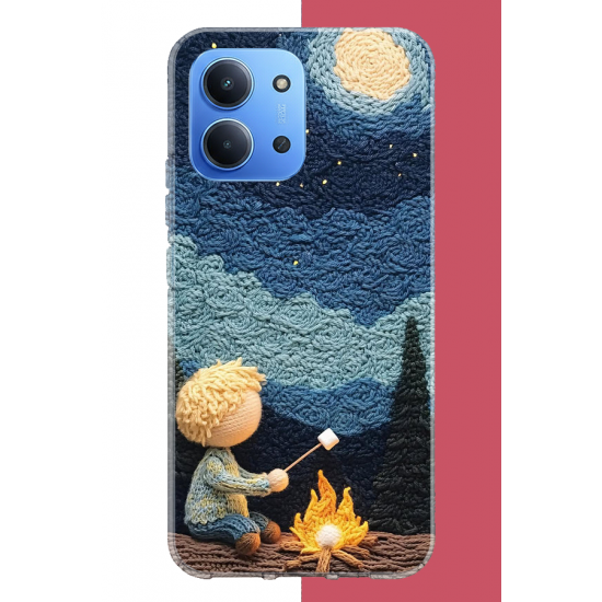 Redmi 15C Uyumlu küçük prens UV Baskılı Silikon Kılıf