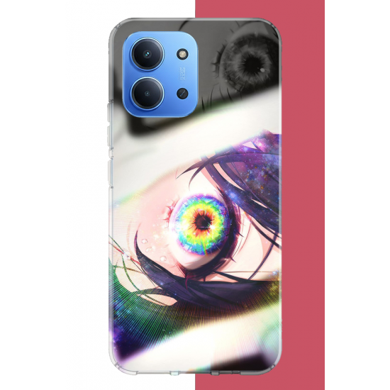Redmi 15C Uyumlu anime göz UV Baskılı Silikon Kılıf