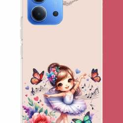 Redmi 15C Uyumlu minik balerin3 UV Baskılı Silikon Kılıf