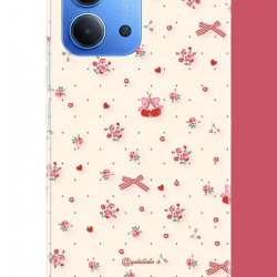 Redmi 15C Uyumlu kırmızı kalpli pattern UV Baskılı Silikon Kılıf