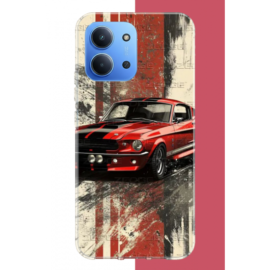 Redmi 15C Uyumlu kırmızı mustang.jpeg UV Baskılı Silikon Kılıf Redmi 15C Uyumlu kırmızı mustang.jpeg UV Baskılı Silikon Kılıf