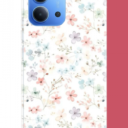 Redmi 15C Uyumlu lila mavi pattern UV Baskılı Silikon Kılıf