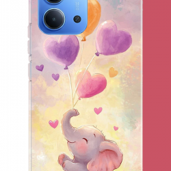 Redmi 15C Uyumlu minik fil UV Baskılı Silikon Kılıf