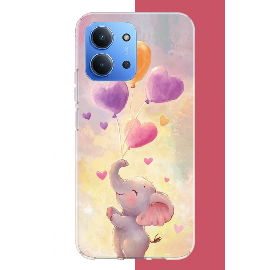 Redmi 15C Uyumlu minik fil UV Baskılı Silikon Kılıf